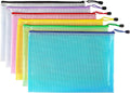 6 Pack Mesh Zipper Pouch Bags, Waterproof Zipper Pouch A4 Size