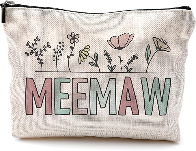 QGFM Meemaw Makeup Bag - Grandma Birthday Gift