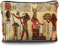 Nogrit Egyptian Gifts Makeup Cosmetic Bag Ancient Egypt Mythology Pharaoh God Hieroglyphs Makeup Travel Toiletry Bag,Gift for Egypt Lover Egyptian Decor