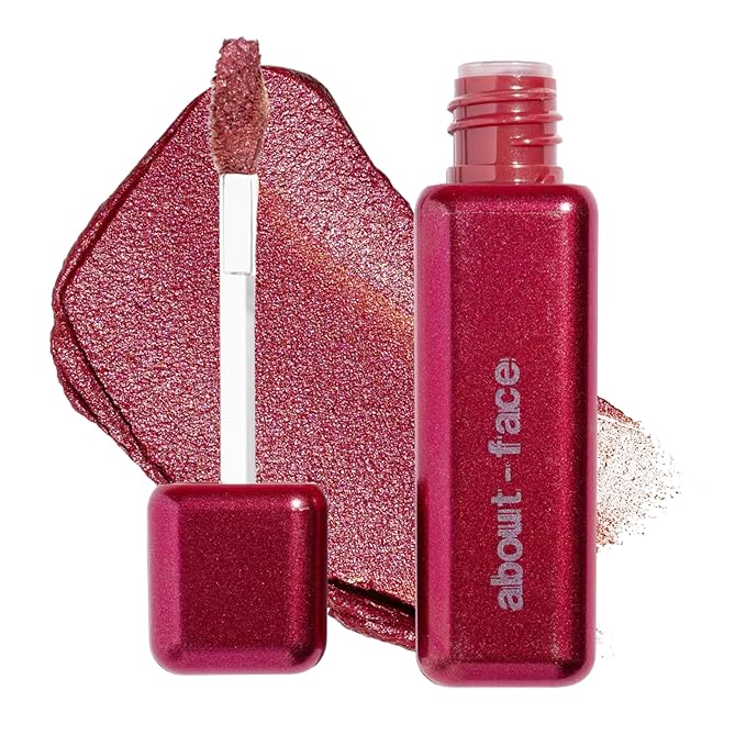 aboutface Fractal Glitter Eye Paint | Hot Pink Red | 0.13oz