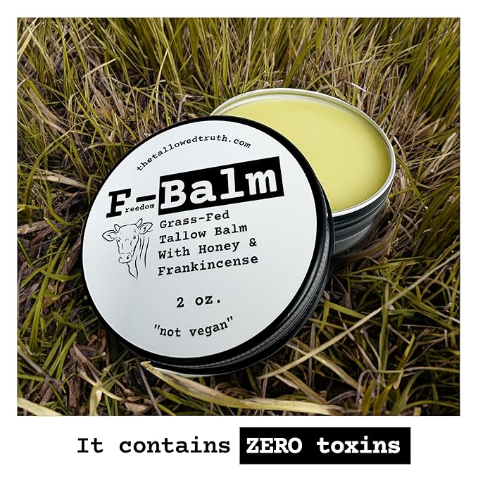 The Tallowed Truth Tallow and Honey Balm, Beef Tallow for Face, 2 oz