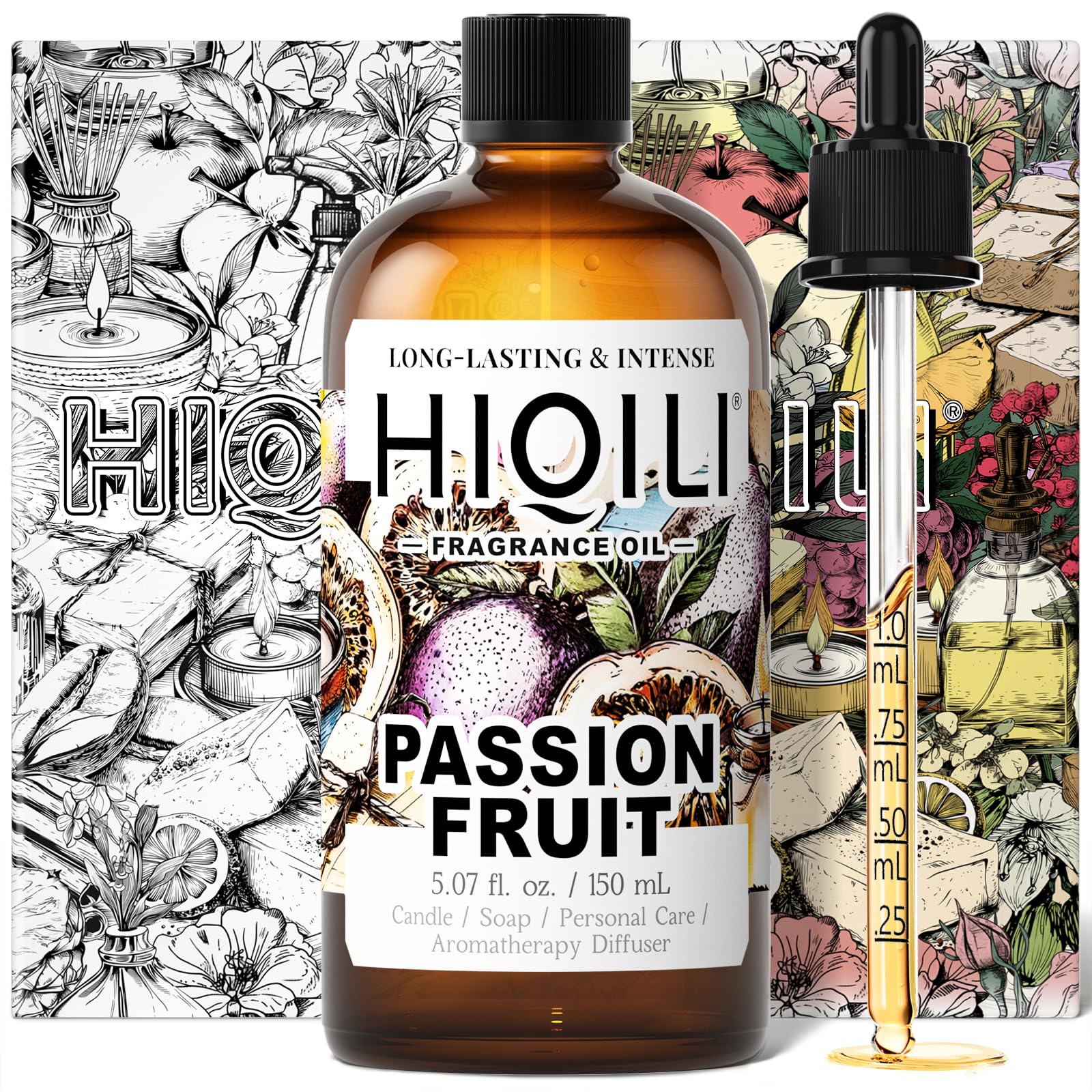 HIQILI Passion Fruit Fragrance Oil for Candle, Soap Making & Diffuser