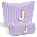 YOOLIFE Easter Gifts for Girls, Gifts for Teen Girls, Birthday Gifts Idea for Mom Her | Personalized Cute Makeup Bag for Girlfriend | 21st Birthday Gifts for Her Makeup Pouch Monogram Makeup Bag J