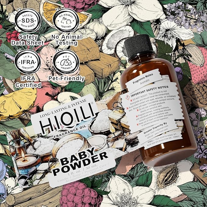 HIQILI Baby Powder Fragrance Oil for Perfume & Laundry Detergent - 1 Fl Oz