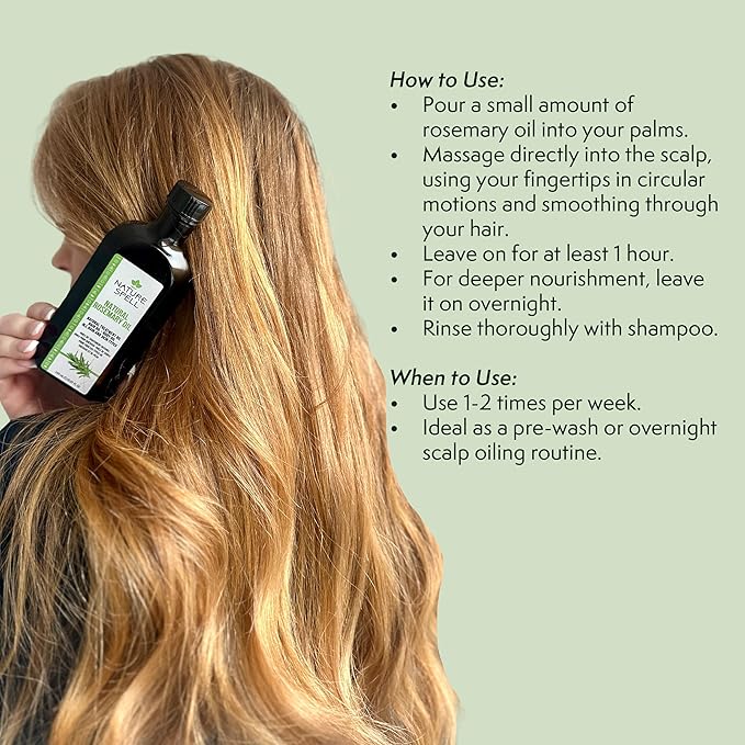 Nature Spell Rosemary Oil for Hair Growth, Pre-Diluted, 5.07 Fl Oz