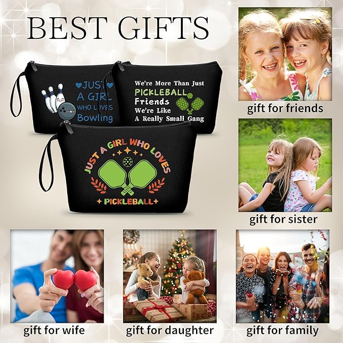 ARIOSEY Pickleball Gifts for Women, Travel Makeup Cosmetic Bag