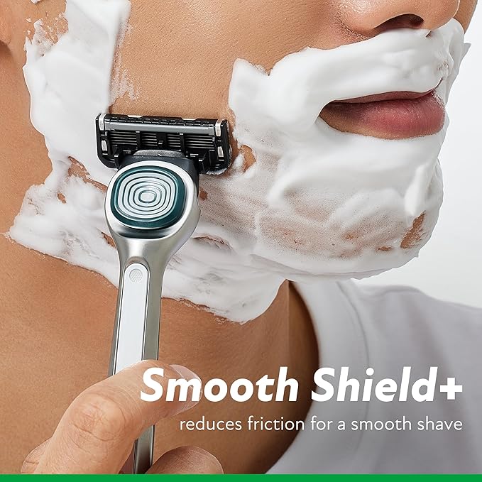 DORCO SLEEK 6 Blade Razor for Men with Multi-Flex Technology for a Smooth & Comfortable Shave | Cartridge Razor for Men, Razor Handle + 2 Cartridges