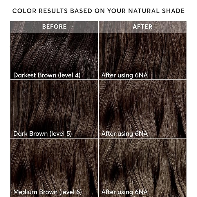 Madison Reed Radiant Hair Color Kit - 6NA Medium Ash Brown with Cool Smoky Undertones (Monza Brown), Permanent Hair Dye, Superior Gray Coverage & Dimensional Color | PPD-Free & Ammonia-Free, 1 Pack