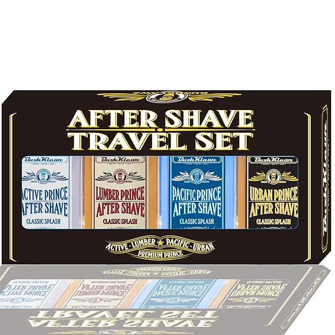 BushKlawz Aftershave Gift Set Sampler All 4 Scents Alcohol & Witch Hazel