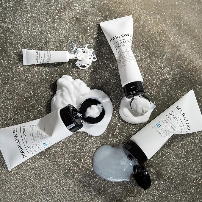 MARLOWE. Men's Skin Care Set, Facial Cleanser & Face Moisturizer Duo
