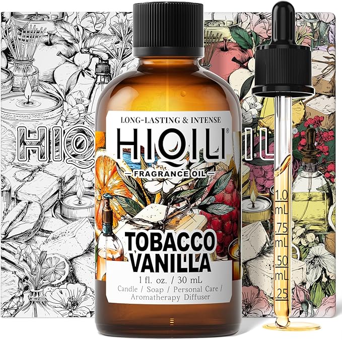 HIQILI Tobacco Vanilla Fragrance Oil for Diffuser, Candle & Soap