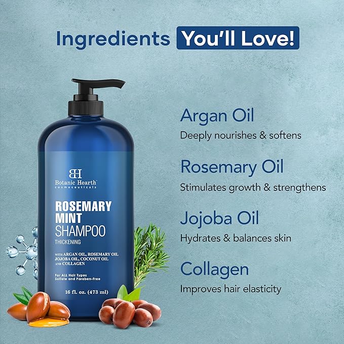 Botanic Hearth Rosemary Mint Shampoo Thickening Formula 16 fl oz