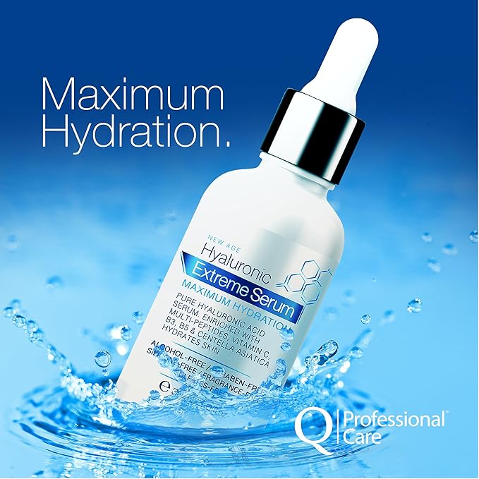 Q|Professional Care Serum for Face | Hyaluronic Acid | Vitamin C | Microneedling | HCA | Multi-Peptides, Vitamins B5, B3, Niacinamide & Centella Asiatica | Alcohol free, Fragrance-Free