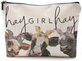 NEGIGA Cow Gifts,Western Makeup Bag,Cow Makeup Bag,Cow Print Stuff,Makeup Bags For Women