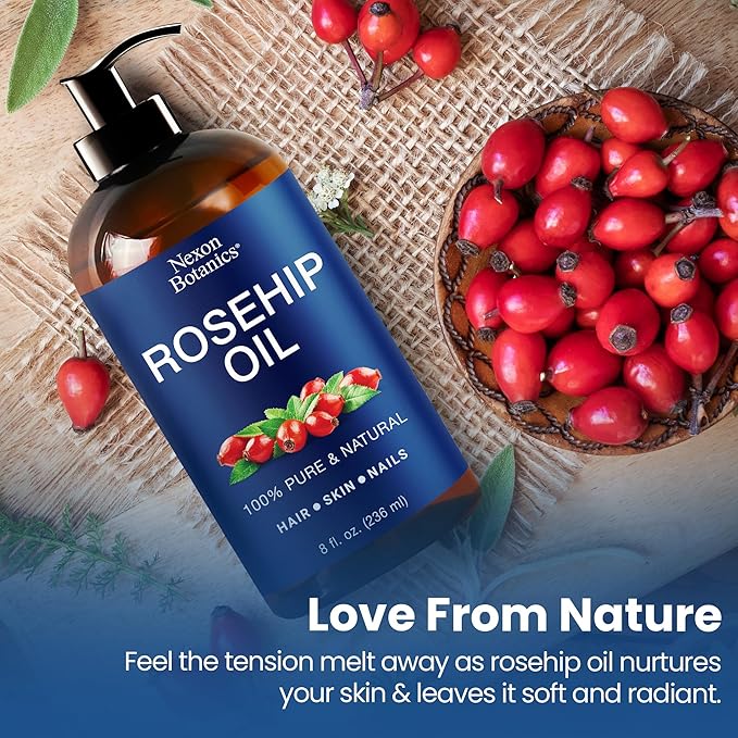 Rosehip Oil for Face 8 fl oz - Hydrating Facial Oil for Gua Sha Massage