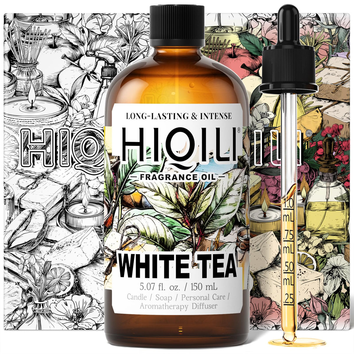 HIQILI Grape Fragrance Oil for Diffusers, Perfume & Room Spray - 5.07 Fl Oz