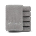 Arkwright Makeup Remover Cloths 6 Pack - Microfiber Coral Fleece Face Towels, Ultra Soft Reusable Washcloths, Gentle Facial Cleansing for Waterproof Makeup, 13 x 13, Grey