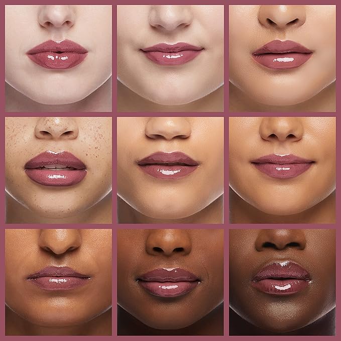 Palladio Lip Gloss, Non-Sticky Lip Gloss, Contains Vitamin E and Aloe, Offers Intense Color and Moisturization, Minimizes Lip Wrinkles, Softens Lips with Beautiful Shiny Finish, Icy Mauve