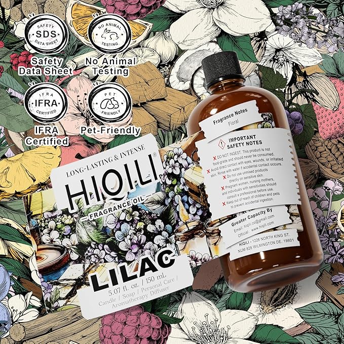 HIQILI Lilac Fragrance Oil for Women Perfume Making - 5.07 Fl Oz