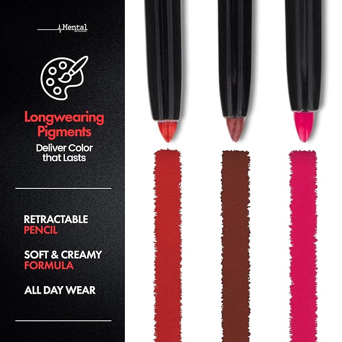 Maroon Lipliner – High-Pigment, Non-Drying, No Fade or Feather Formula