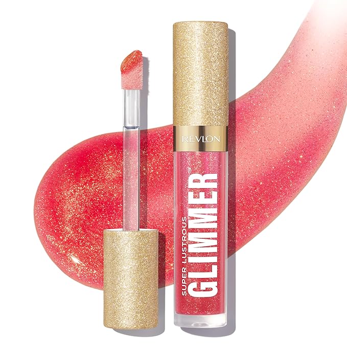 REVLON Super Lustrous Glimmer Gloss, 007 Haute Honey, 0.13 fl oz
