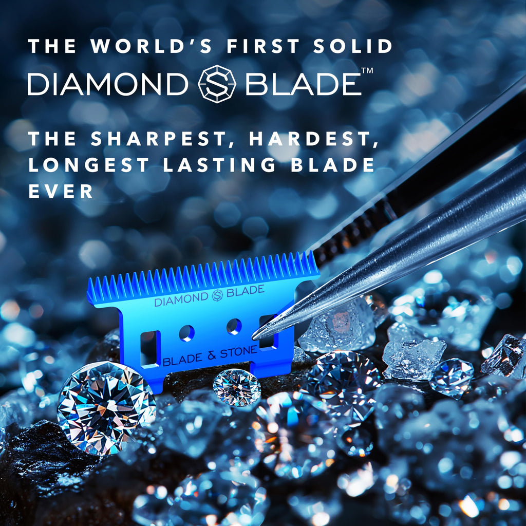 Blade & Stone Professional Hair Trimmer for Men PT301 | Diamond-S Blade | Micro-Gap Tech | 7200 RPM Durable Motor, All-Metal, Cordless Hair Trimmer - The Aviator