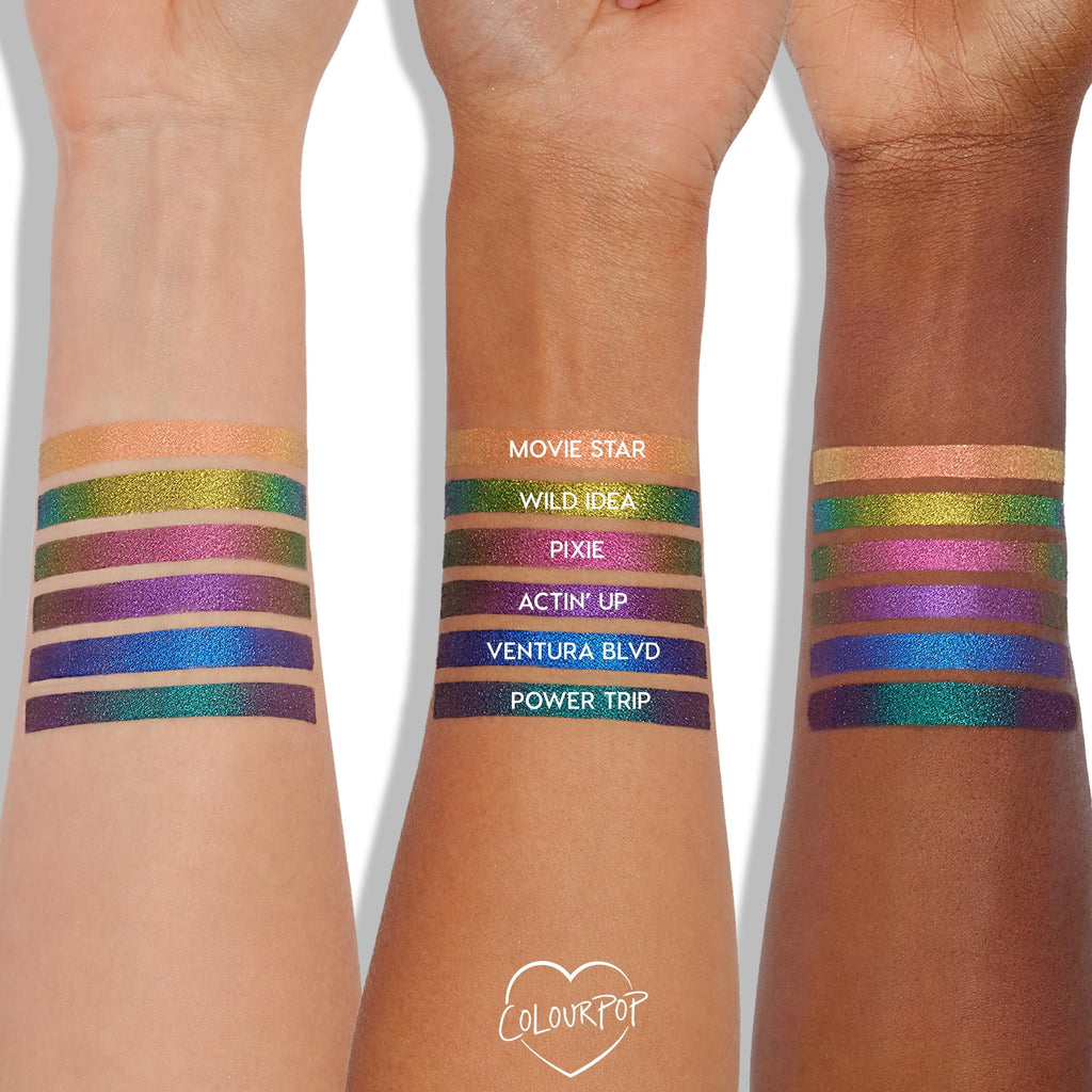ColourPop Crème Gel Waterproof Chrome Eyeliner - 18HR Wear, Ultra-Pigmented Eyeliner Pencil with Matte & Metallic Finishes - Smudge-Proof, Vegan & Cruelty-Free - Movie Star (0.01 oz)