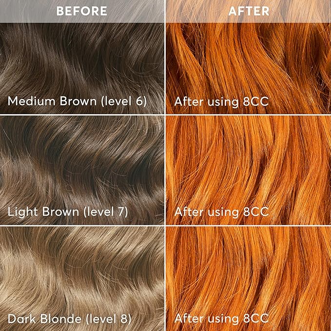 Madison Reed Radiant Hair Color Kit - 8CC Dark Vivid Copper Blonde (Matera Marigold), Vivid Color Permanent Hair Dye | PPD-Free & Ammonia-Free, 2 Pack