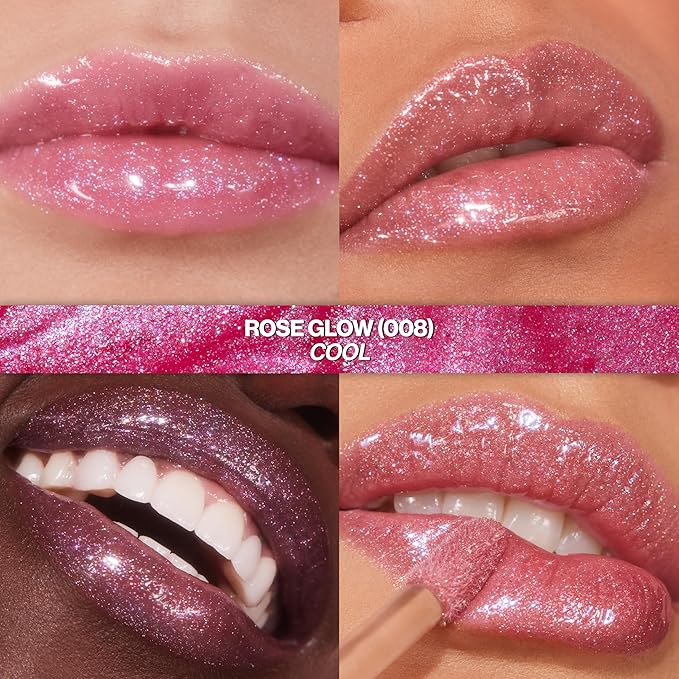 REVLON Super Lustrous Glimmer Gloss, 008 Rose Glow, 0.13 fl oz