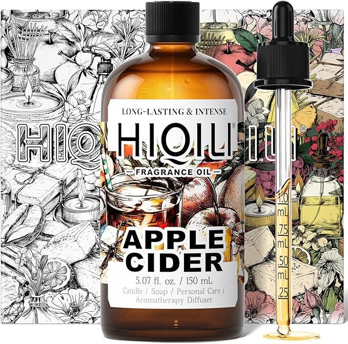 HIQILI Apple Cider Fragrance Oil for Diffuser, Candle & Soap Making