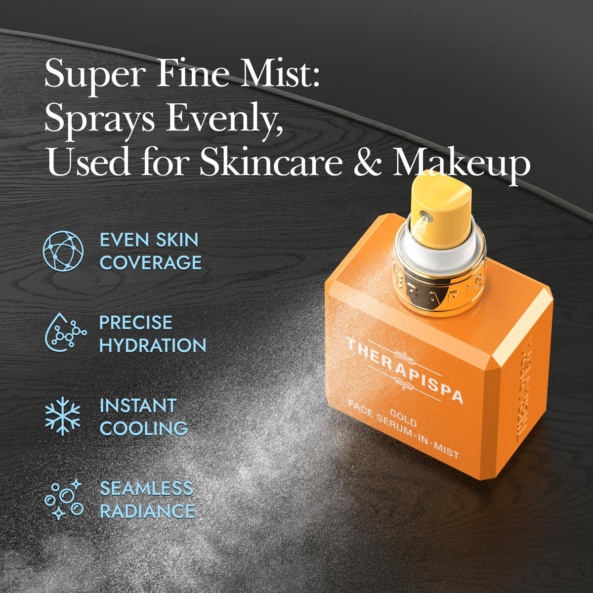 THERAPISPA Face Serum-In-Mist – Glow-Boosting Face Mist & Spray Serum with Niacinamide, Panthenol & Hyaluronic Acid for Smoothing & Hydrating Skin (Vitamin, 2.0 fl oz)