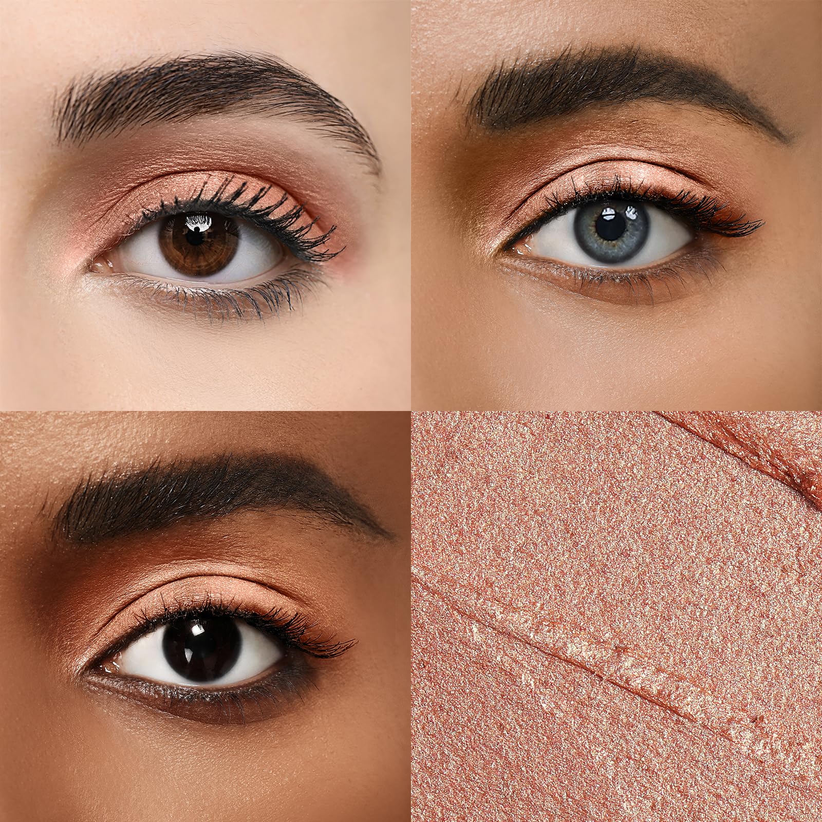 Color Mirror Longwear Cream Eye Shadow Sticks(72 Grapefruit Shimmer),Smudge-Proof, Waterproof Eyeshadow,Silky Formula Glitter With Makeup Brush,Orange Eyeshadow Stick