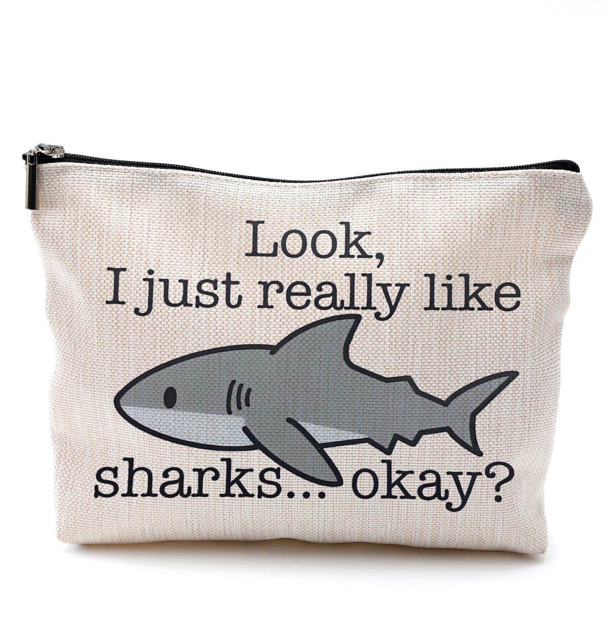 QGFM Funny Shark Ocean Themed Cosmetic Makeup Bags