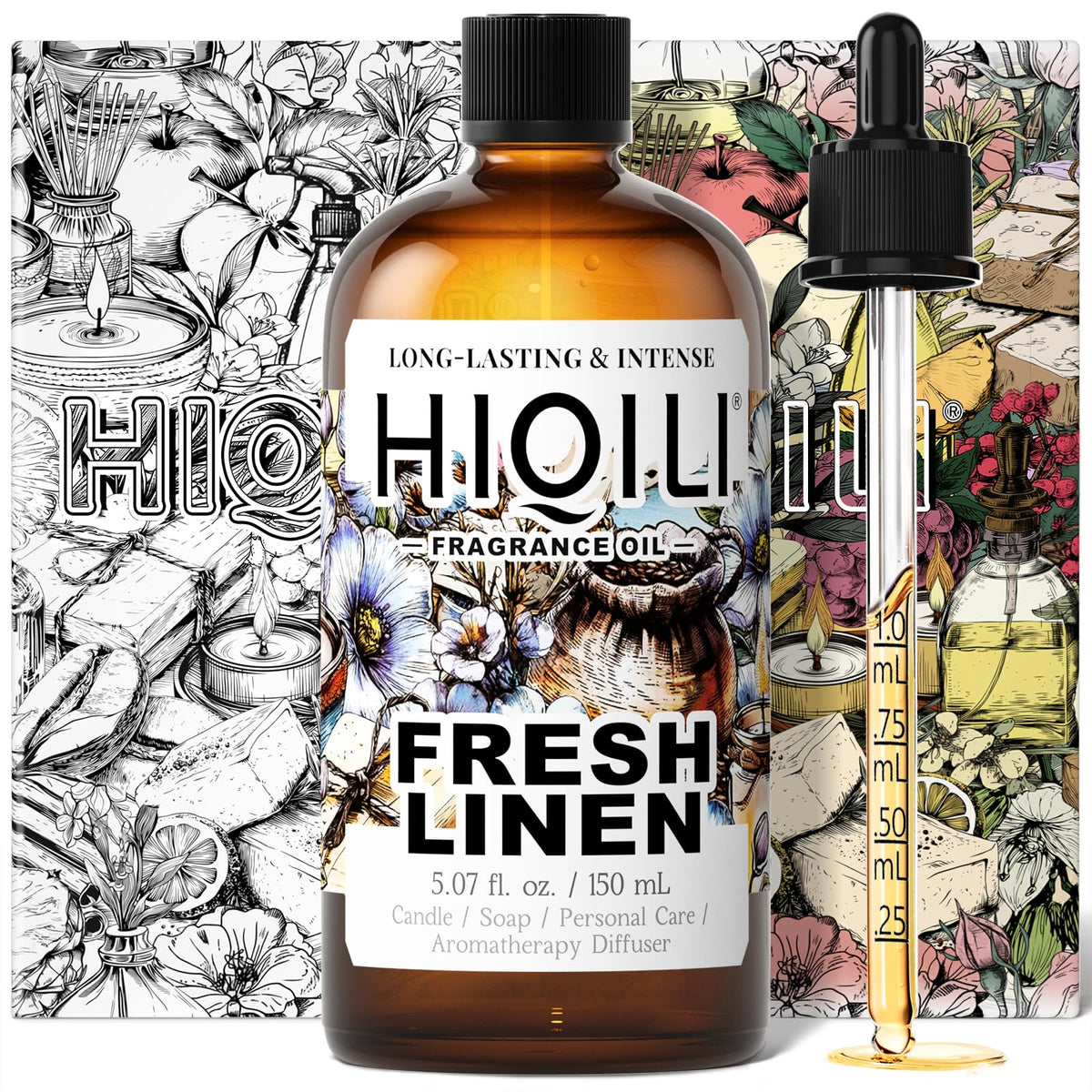 HIQILI Grape Fragrance Oil for Diffusers, Perfume & Room Spray - 5.07 Fl Oz