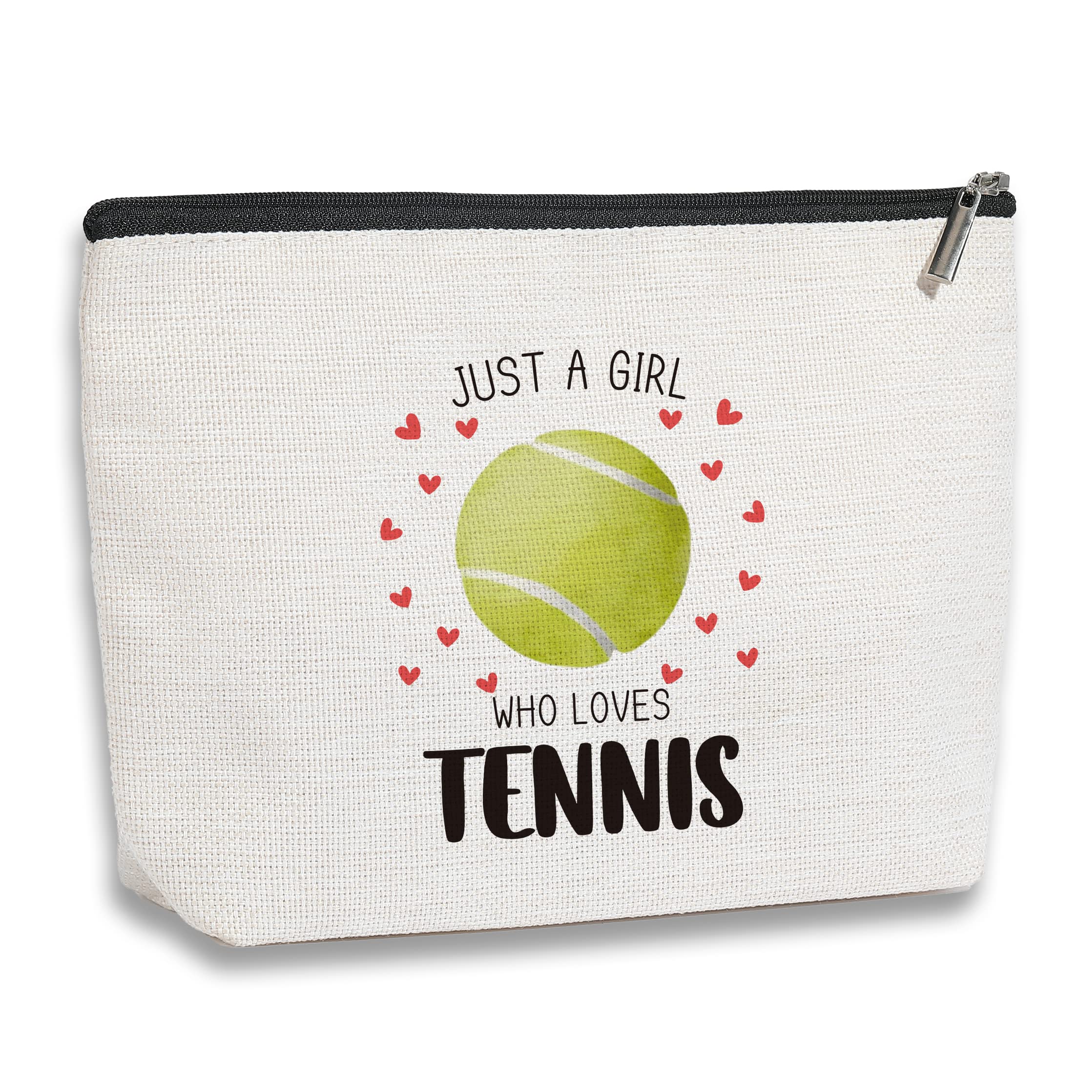 kdxpbpz Tennis Gifts Makeup Bag, Birthday Gifts for Women Players Best Friend Sister Coworker BFF Besties Her, Tennis Accessories Cosmetic Bag