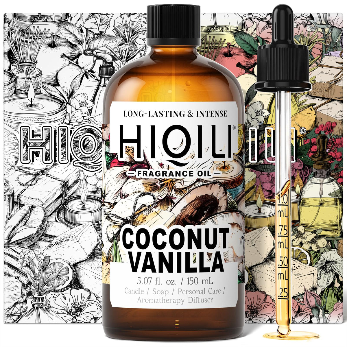 HIQILI Grape Fragrance Oil for Diffusers, Perfume & Room Spray - 5.07 Fl Oz