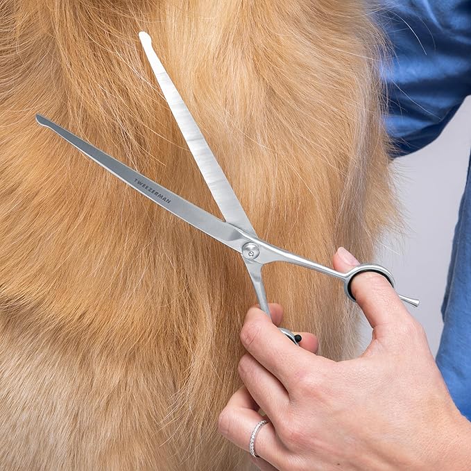Tweezerman 9" Pet Grooming Shears-Safety Round Tips for Medium/Large Dogs