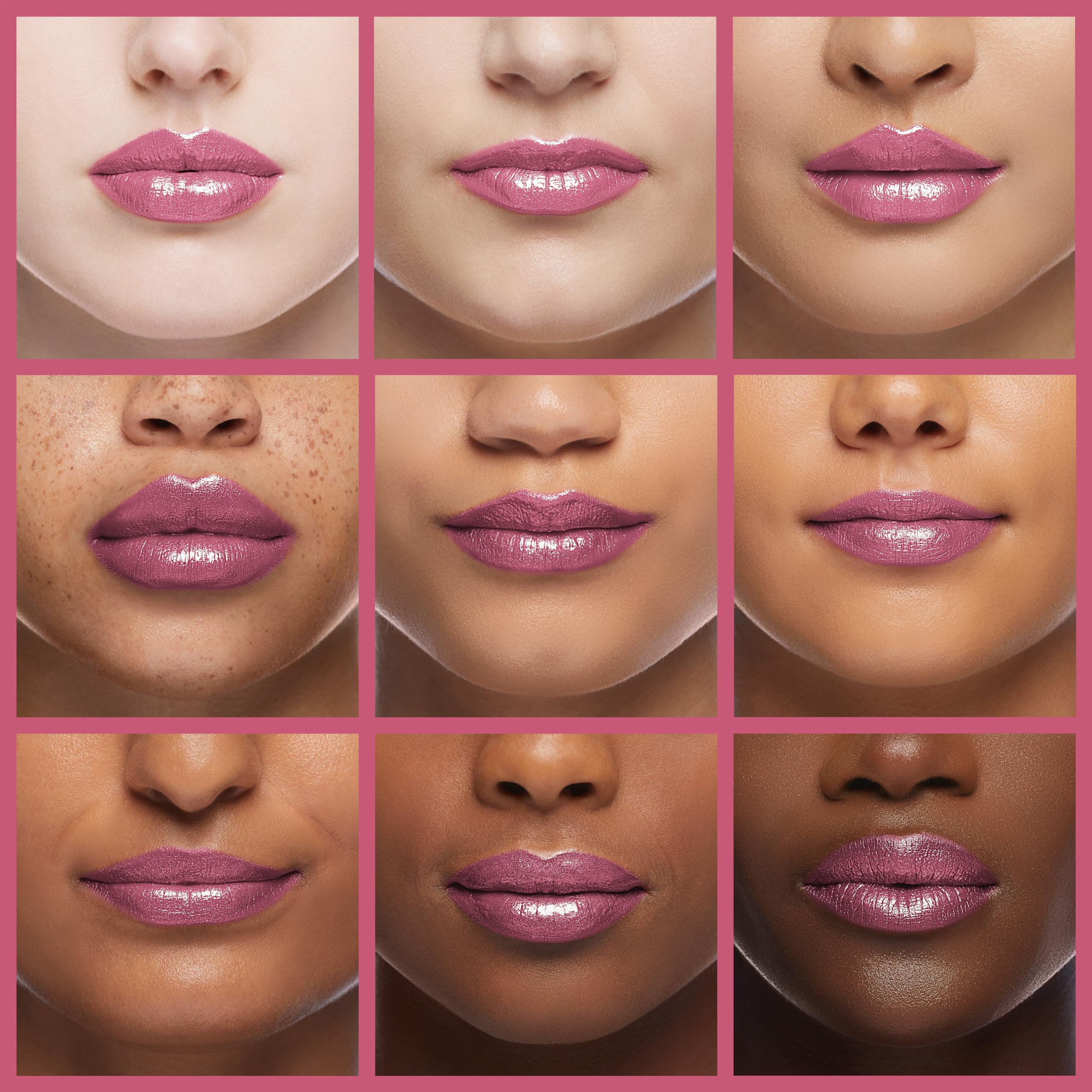 Oulac Pink Lipstick for Women with Metallic 3D Shine Lightweight Hydrating Formula, High Impact Lip Color, Vegan Beauty, Full Coverage Lip Makeup, Christmas Gifts for Women, Hip & Hippie(11)