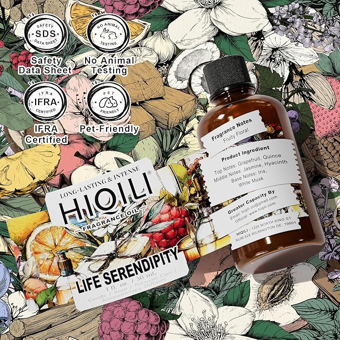 HIQILI Life Serendipity Fragrance Oil for Diffusers,Candle & Soap Making