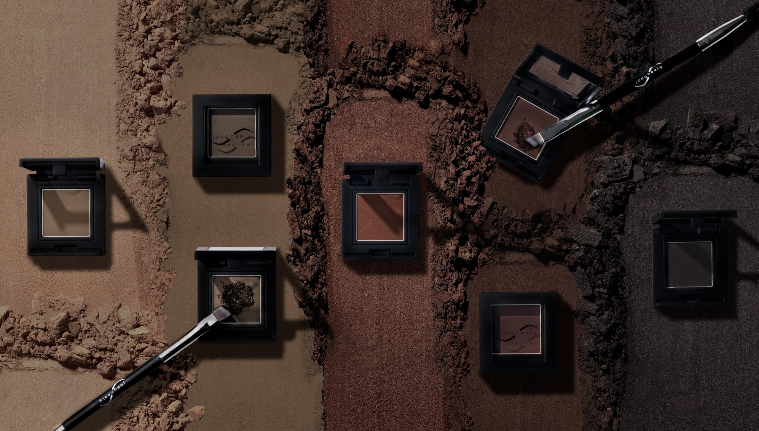 Joey Healy Luxe Brow Powder, Natural and Soft Definition Eyebrow Powder, Waterproof Brow Makeup Formula, Tobacco (Brunette)