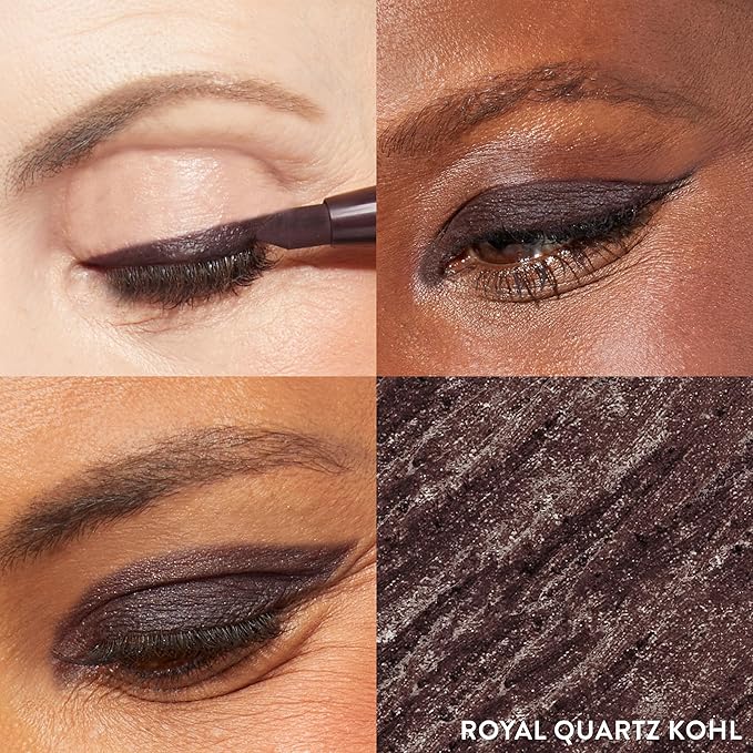 LAURA GELLER NEW YORK Kajal Longwear Kohl Eyeliner Pencil – Royal Quartz – Smooth, Blendable Application, Long-Wearing, Non-Creasing – Infused with Caffeine & Vitamin E – Built-In Sharpener