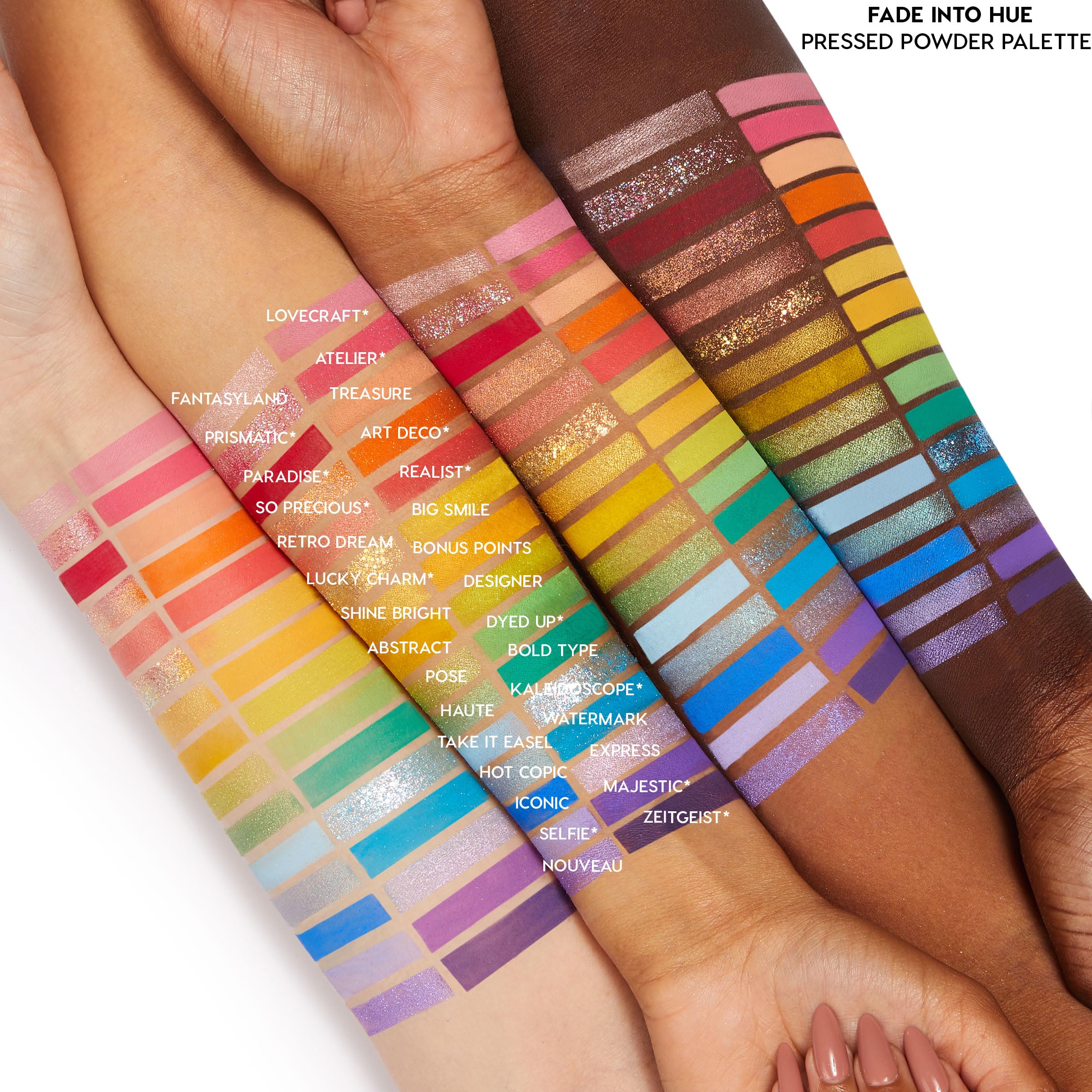 ColourPop Fade Into Hue Eyeshadow Palette - Multi-Color Eye Makeup Palette with Matte, Metallic & Glitter Finishes - High-Pigment Eye Makeup with a Long-Wearing Formula (0.8 oz)