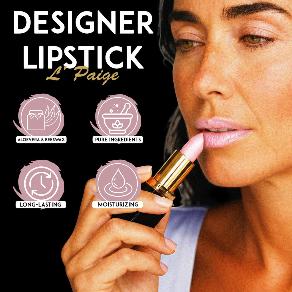 L’Paige Shimmery Ice Lipstick | Frosted Pink Shimmer Lip Color | Aloe Vera Moisturizing Formula | Long-Lasting Cool-Toned Iridescent Finish | Shade L44
