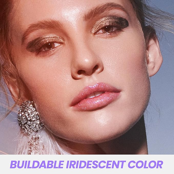Wonderskin Lip Gloss – Wonder Blading Top Gloss, Hydrating High Shine Lip Makeup (Holographic)
