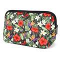 AJLTPA Waterproof Neoprene Cosmetic Bag, Tropical Flower