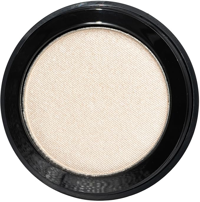 Pure Ziva Moon Beam Soft Off White Gold Shimmering Satin Pressed Powder Single Vegan Eyeshadow; Talc, Paraben & Cruelty Free