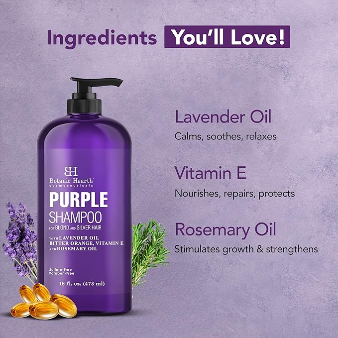 Botanic Hearth Purple Shampoo -16 Fl oz Each