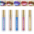 Maydear Chameleon Lipstick 5 Colors Set, Long Lasting Waterproof Colourful Diamond Shimmer Lip Gloss for Women Girls Makeup kit