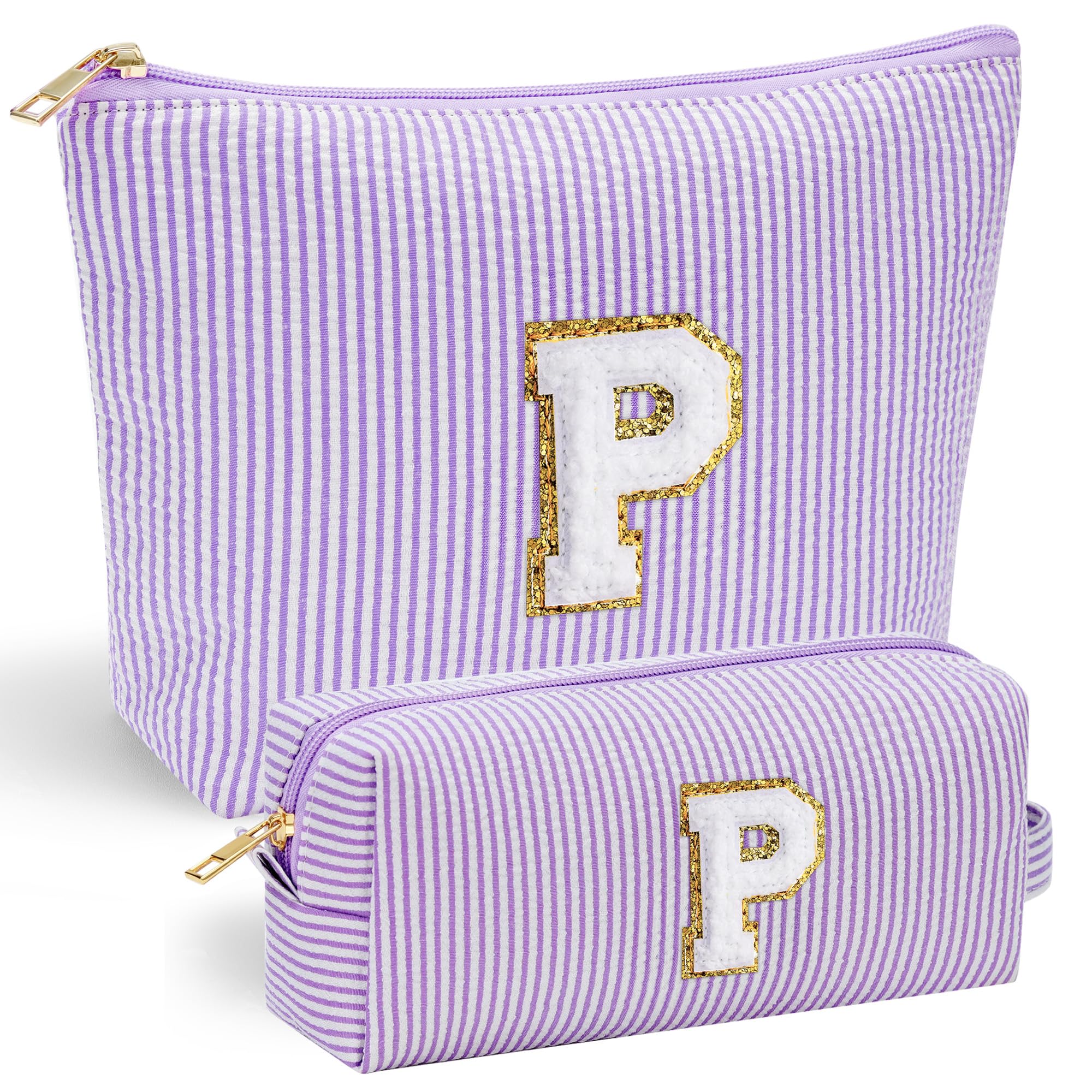 YOOLIFE 2 Small Make Up Bag - Travel Makeup Bag Makeup Pouch Makeup Bags for Women Cosmetic Pouch Cute Makeup Bag Makeup Bag Set Personalized Gifts Mom Gifts for Women Her 40th Birthday Gifts Women P