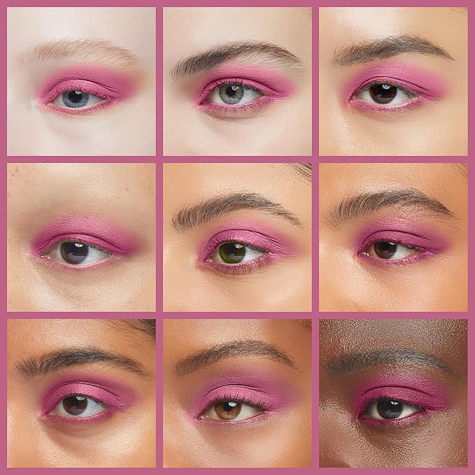 Pure Ziva Fuchsia Rose Deep Pink Red Shimmer Opaque Pressed Powder Single Vegan Eyeshadow; Talc, Paraben & Cruelty Free